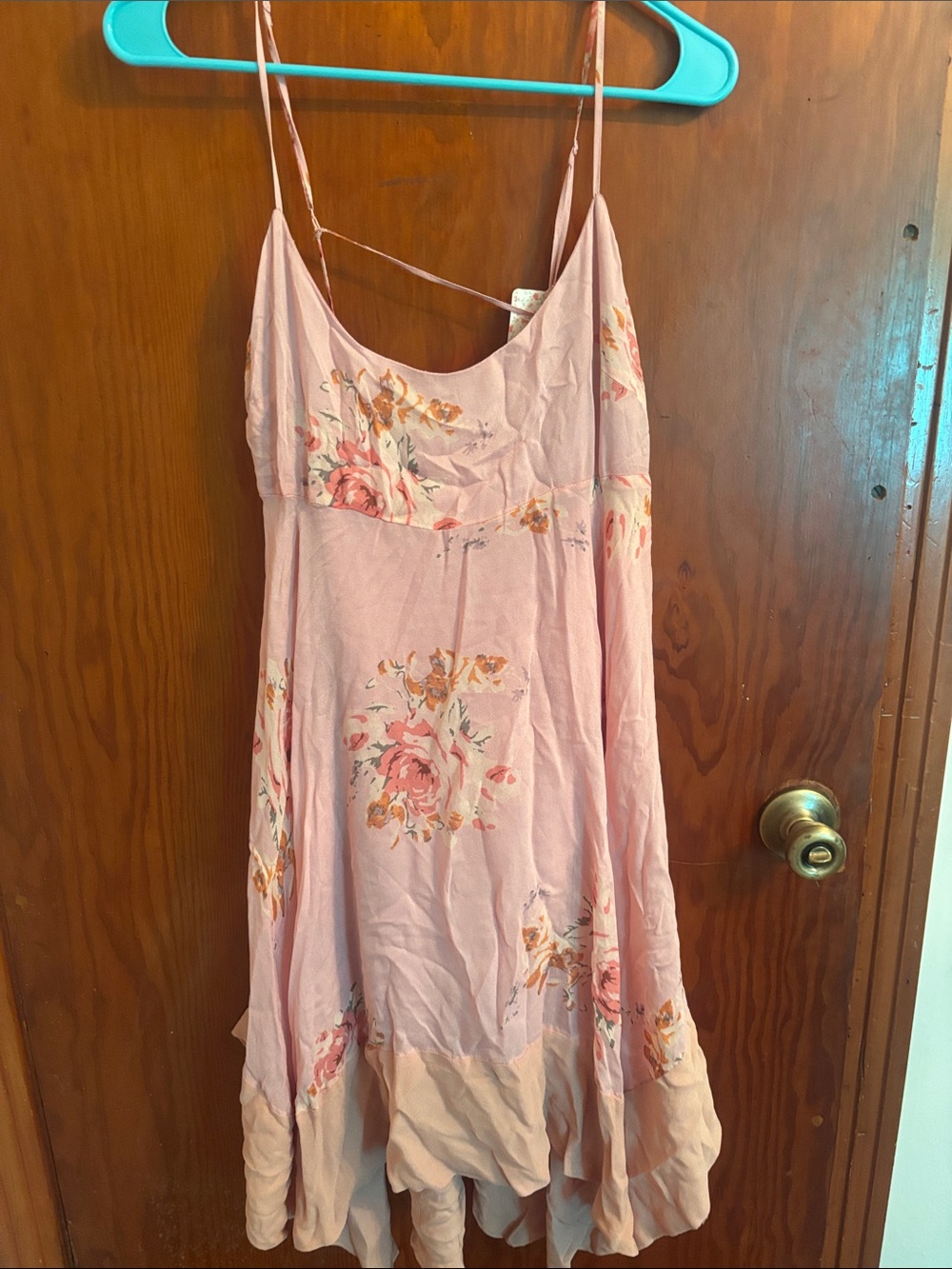 Free People Pink Floral Spaghetti-Strap Sundress